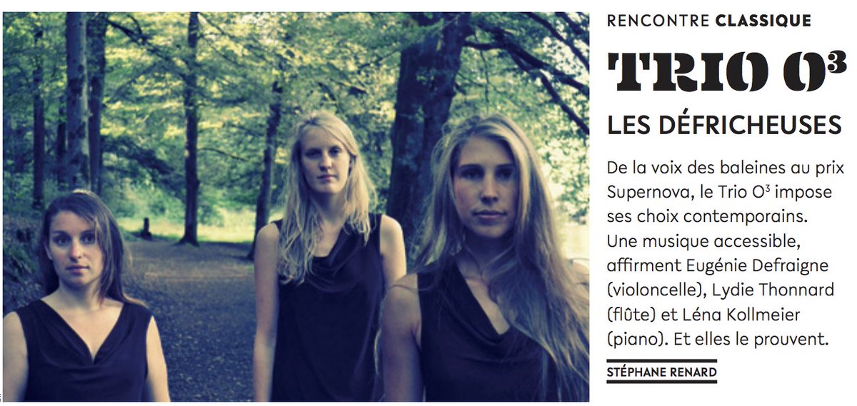 Le #TrioO3 était interviewé par Stéphane Renard pour le #Larsen <a href="/Conseil_Musique/">Conseil dela Musique</a> ! 👀Les trois musiciennes ont d'ailleurs gagné en 2018 la Finale #supernova