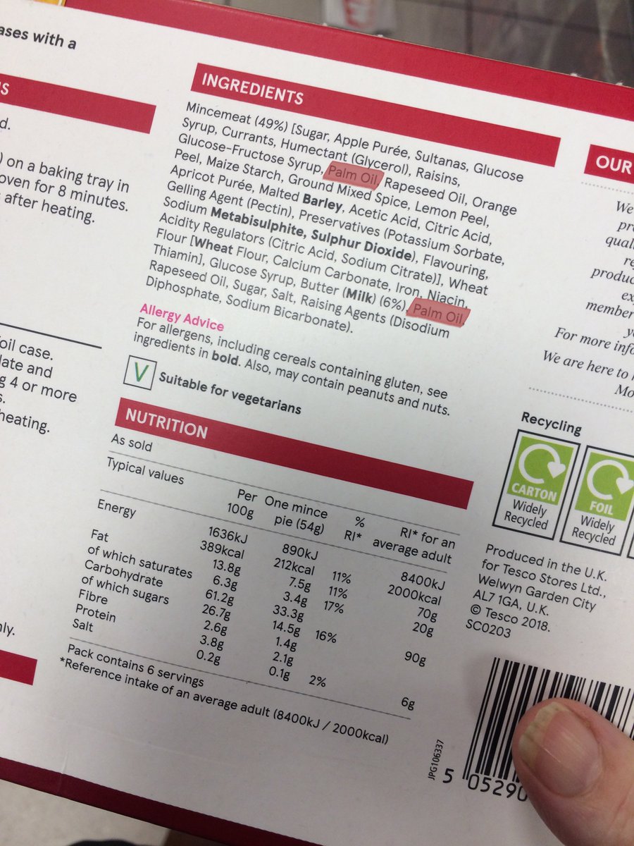 I am on a mission to find Palm Oil Free Mince Pies this Christmas. 
Day 3: TESCO - evidence in the photos
#palmoilfree #consumerpower #takingaction #beingchange #dosomething #7billionactions 
#smallactionsbigchange #individualpower #votingwithmymoney #Greenpeace