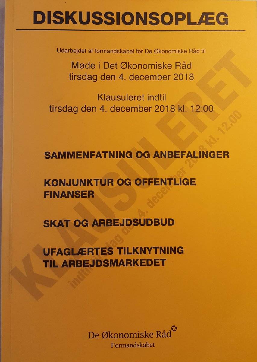 DORsSekretariat's tweet image. I morgen er der møde i Det Økonomiske Råd med diskussionsoplæg fra #vismænd  Offentliggøres kl. 12 og pressemøde  12.30 #dkøko #dkpol