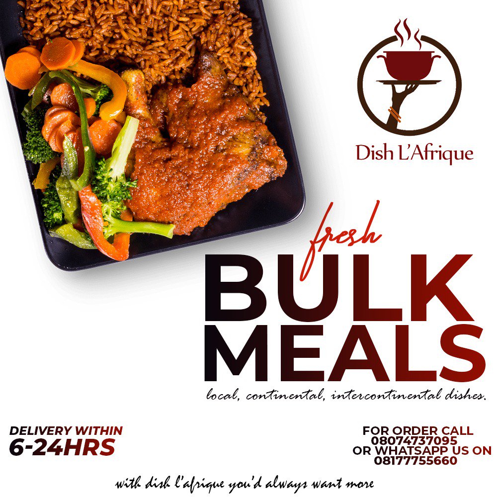 chef_amakaa's tweet photo. My people.. Your Amaka that doesn't disappoint don come o. I now provide bulk meals services (Local and Continental) within 6-24hours 😱. Yes! You can order and get your meals the SAME DAY you order for it. Terms and conditions apply sha oo.
Kindly RT, my customers are on ur TL💋 https://t.co/R7IMzaMtZ8