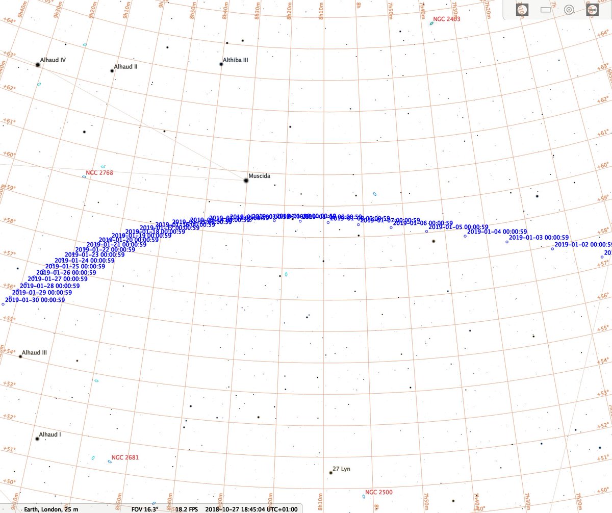 Comet 46p Wirtanen Finder Chart