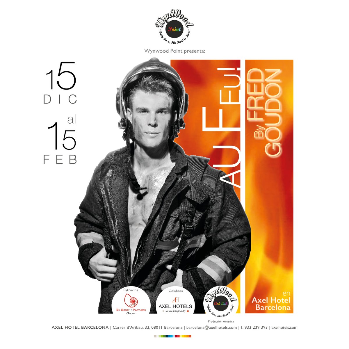 WynwwoodArtLab's tweet photo. @QueerBarcelona The photo exhibition "Au Feu!" proposed by Wynwood Art Lab will warm up the winter days of Axel Hotel Barcelona. French photographer Fred Goudon, is recognized for his photographs of sculptural bodies of athletes, rugby players and firemen.
https://t.co/VwZQH0czJN https://t.co/yCp8FLgqYx