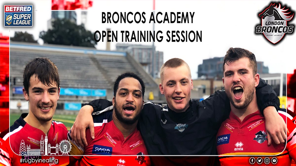<a href="/LondonBroncosRL/">London Broncos</a> announce an open training session for their U19 Academy and U16 Scholarship programmes.
Read Here :- londonbroncosrl.com/news/scholarsh…