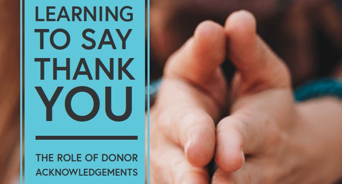 joseebmerklermg's tweet image. The Importance of Saying Thank You to Your Donors: bloomerang.co/blog/research-… … via @PhilanthropyCen