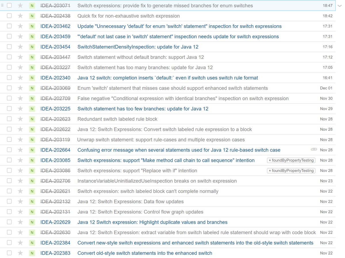 tagir_valeev's tweet image. In case you wonder why your #IntelliJIDEA Java-related issues receive little attention these days: all of us are working on this instead. #Java12