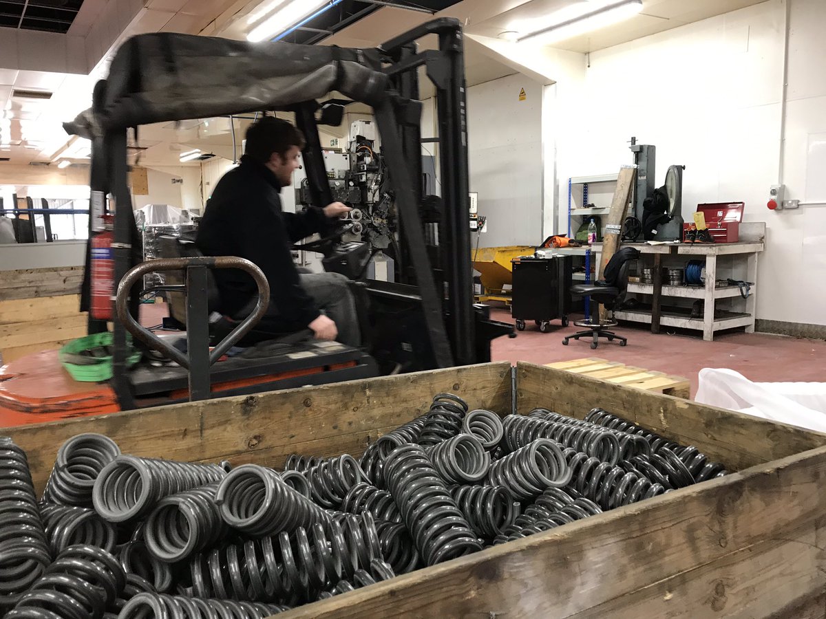 europeansprings's tweet photo. To some this won’t look much, to us it’s the first beginnings of production in our new factory. We go fully ‘live’ next week but today is significant after a logistics marathon - only those who have done it know the feeling #bitchuffed #greateam #newfactory https://t.co/wfjuCFeh4w
