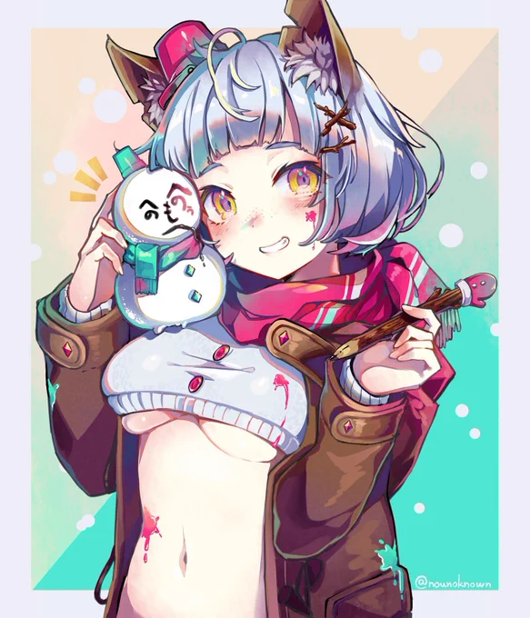 狐耳雪だるまちゃん⛄️✨ 