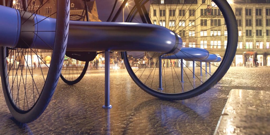 NLNetherlands's tweet photo. Amsterdam-based creatives @roukho and @blazve came up with an #innovative idea to #power the Dutch city of @AmsterdamNL with its many #bikes. 🚲⚡💡 (Via @FastCompany) (Photo: S-Park) https://t.co/khDekJDjeM https://t.co/O3bOPDlgHy