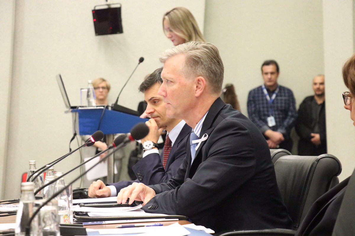 OSCEBiH's tweet photo. "BiH's rich diversity is a strength and should be cherished: it shouldn't be used as an excuse for separating and segregating students": highlights @OSCEBiH Ambassador @BertonBruce at the launch of the "Two Schools Under One Roof" report today in Sarajevo https://t.co/IKEDV1EuSr
