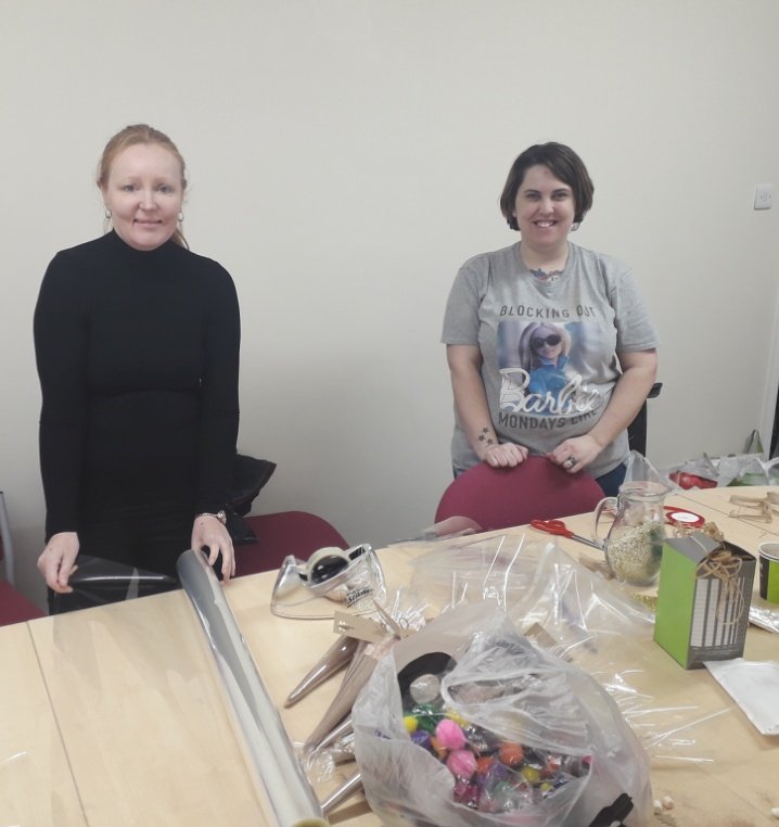 RowanHighPTA's tweet photo. Lovely morning working hard getting ready for Fridays Christmas Market...thankyou for all your hard work ladies https://t.co/GJneBLzxGn
