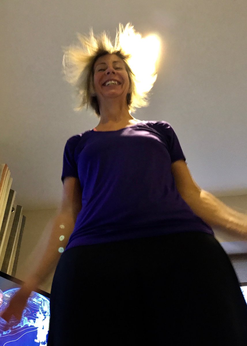 PippaPippahall7's tweet photo. And how to exercise on a rainy day... indoor trampoline listening to Berlin techno music. Hilarious! #learningonthewayup https://t.co/cmGon8iAKM
