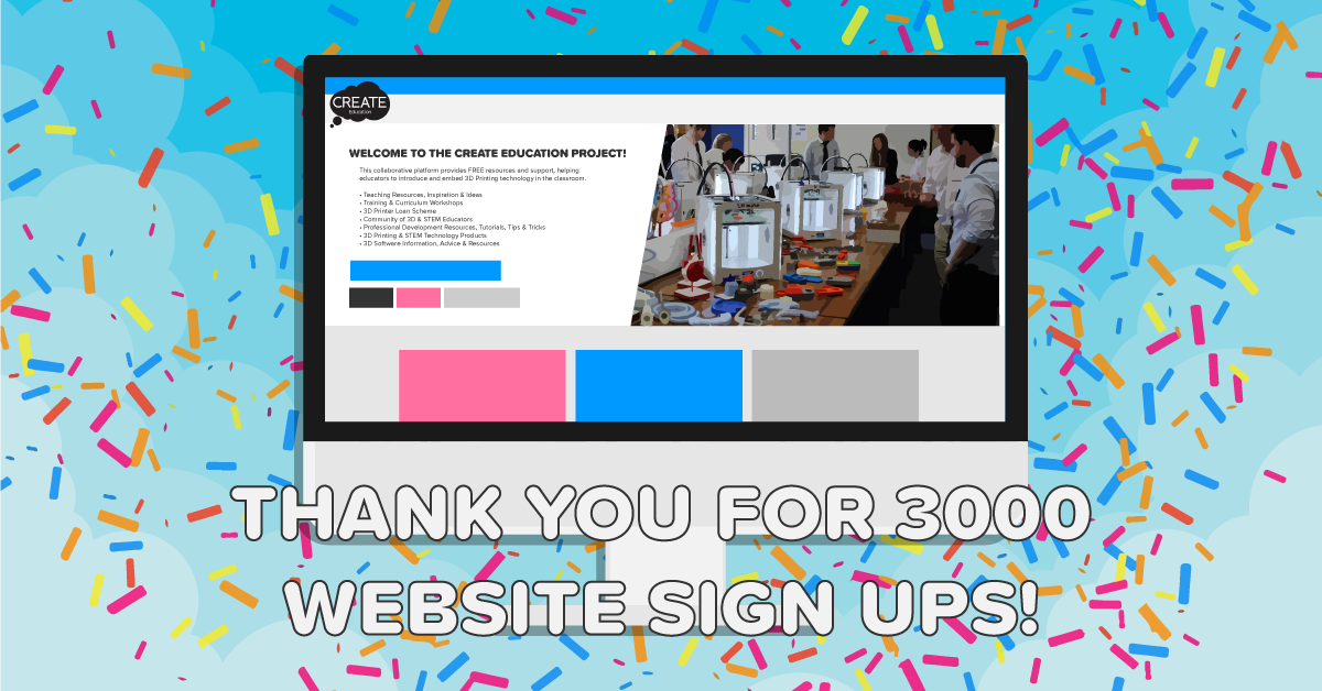 CREATE_EDU_PROJ's tweet image. ✨ Thank you to everyone for signing up, we&apos;ve now hit a massive 3000 community members! What a great way to end the year! #3dprinting #edtech

If you haven&apos;t already, sign up here: ow.ly/7Tmo30mQcrY