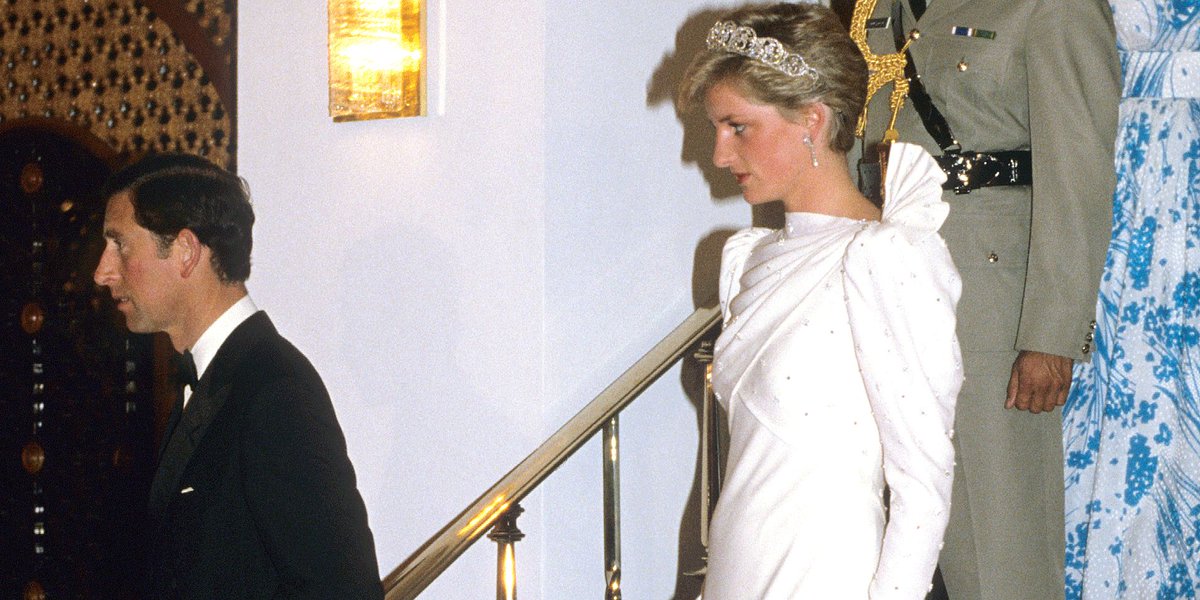 A dress worn by Princess Diana and then thrifted for £200 is being auctioned for an eye watering £10,000. The David Emanuel design, purchased by an anonymous shopper in 1994 at a secondhand store in Hereford, goes up for auction at @KerryTaylorAuct on December 10.