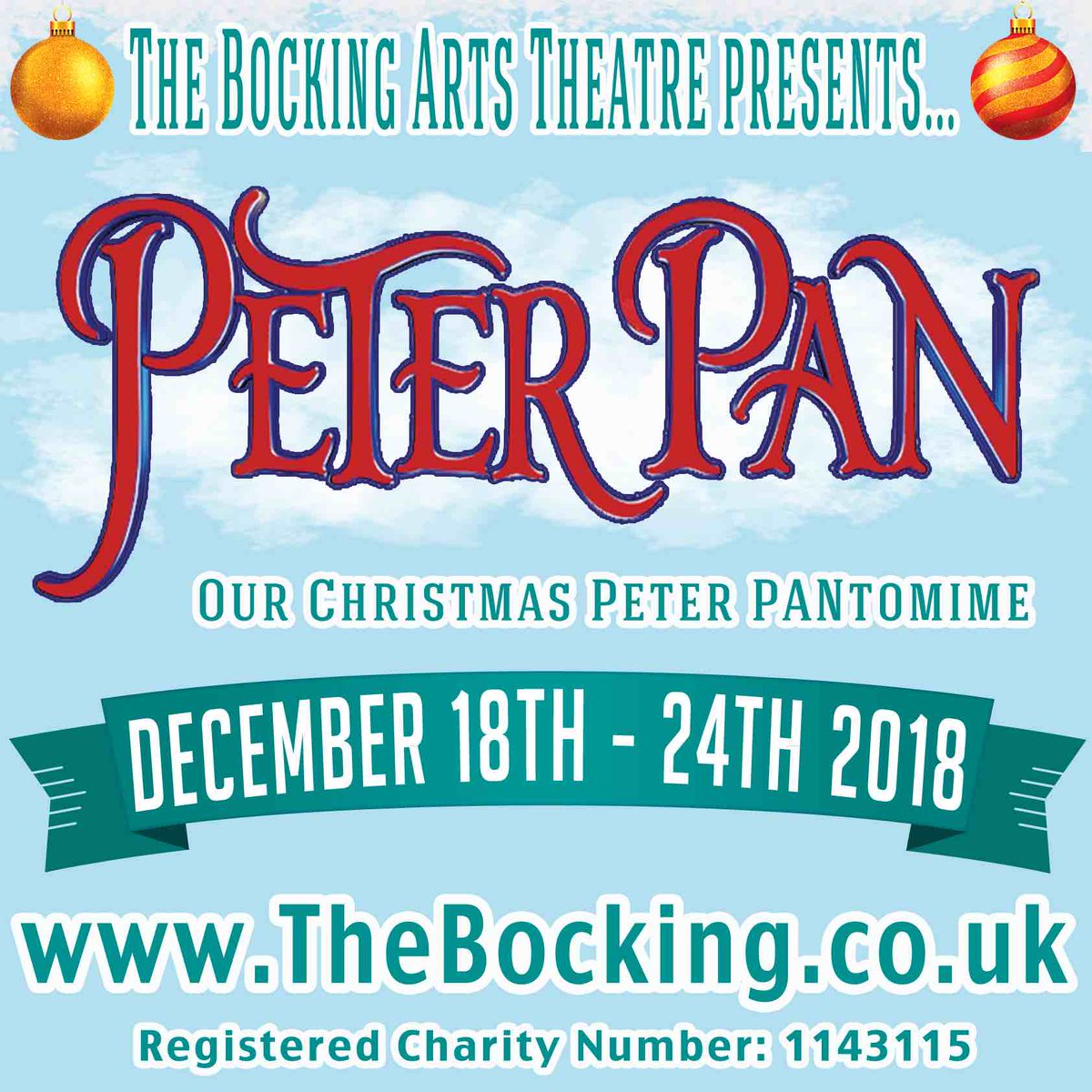 Bockingtheatre's tweet photo. At this years panto - Peter Pan - at The Bocking Arts Theatre expect our Professional Cast to wow you with wonderful songs and dazzling dancing, topped off with plenty of laughter and some Christmas cheer! https://t.co/RQqVAoPvmR #Panto #Essex https://t.co/EXVn3aqWBx