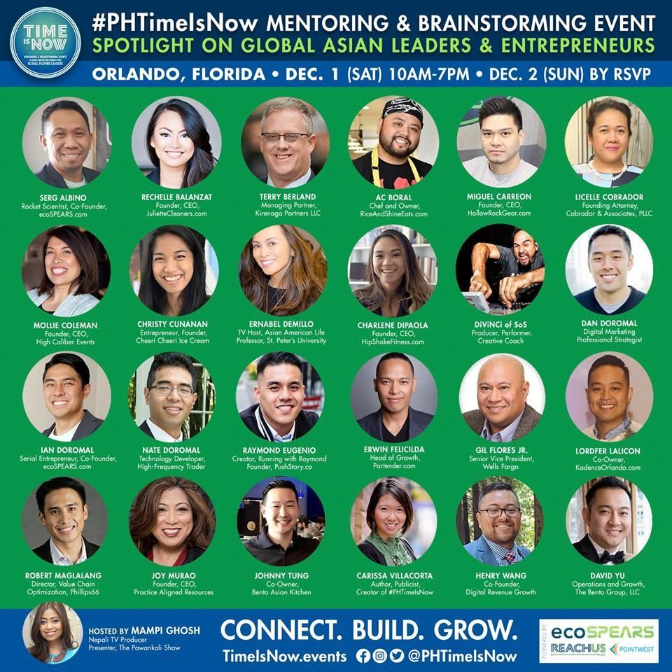 .<a href="/PHTimeIsNow/">PHTimeIsNow</a> Orlando featured global Asian leaders &amp; entrepreneurs in a weekend that also celebrated the unique Pinoy Christmas touch at the HQ of .<a href="/EcoSpears/">ecoSPEARS</a>, a company founded by Filipinos Ian Doromal &amp; Serg Albino.
#BravoGlobalFilipino

FULL STORY buff.ly/2ANQusp