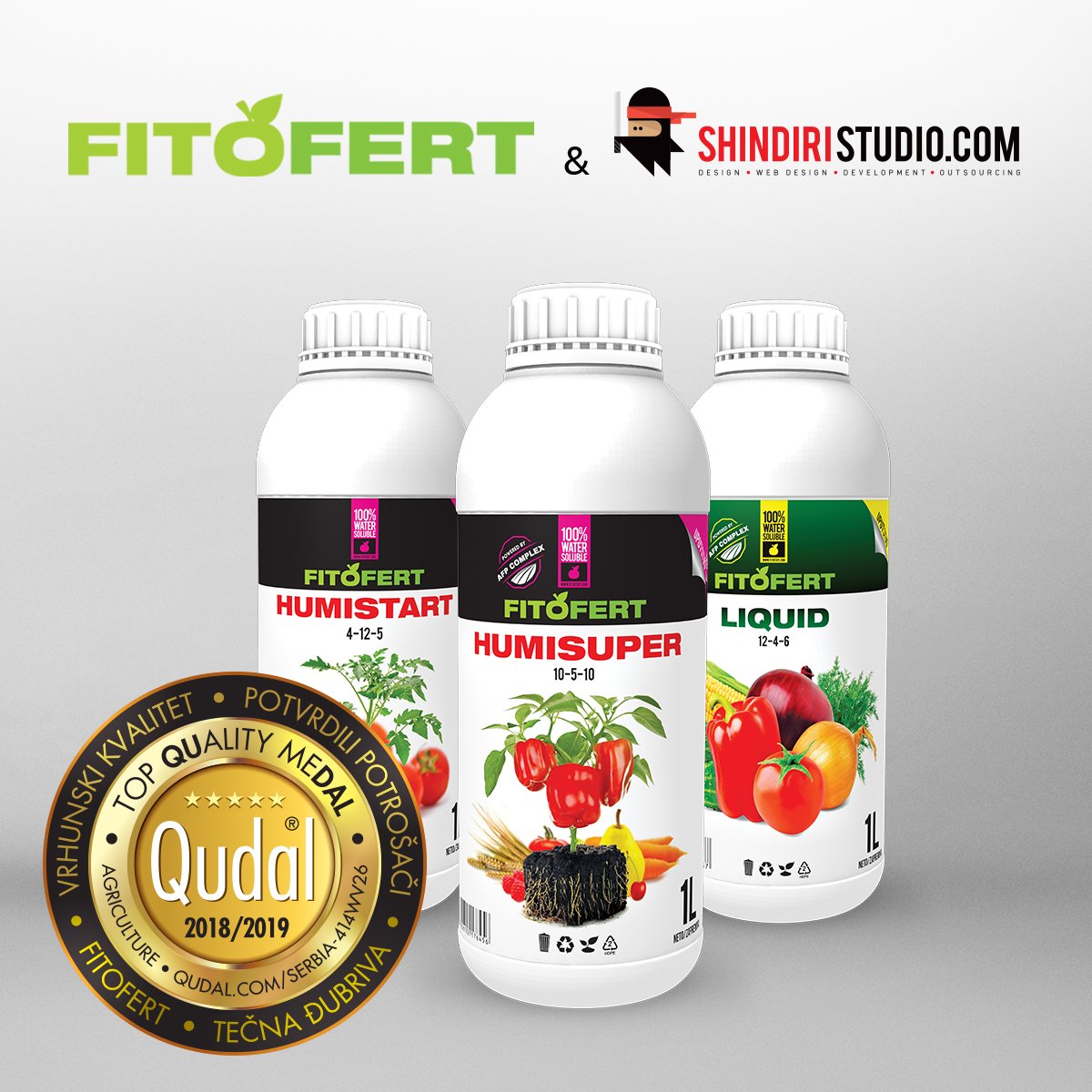 ShindiriStudio's tweet photo. We are happy and proud to announce that our long-term partner @FitoFert_ got a prestige award - Qudal (QUality meDAL) 🏅
Our company has a major impact on Fitofert`s brand - we have created the visual identity and complete branding of all graphic and web applications. https://t.co/T5UETUD2nq