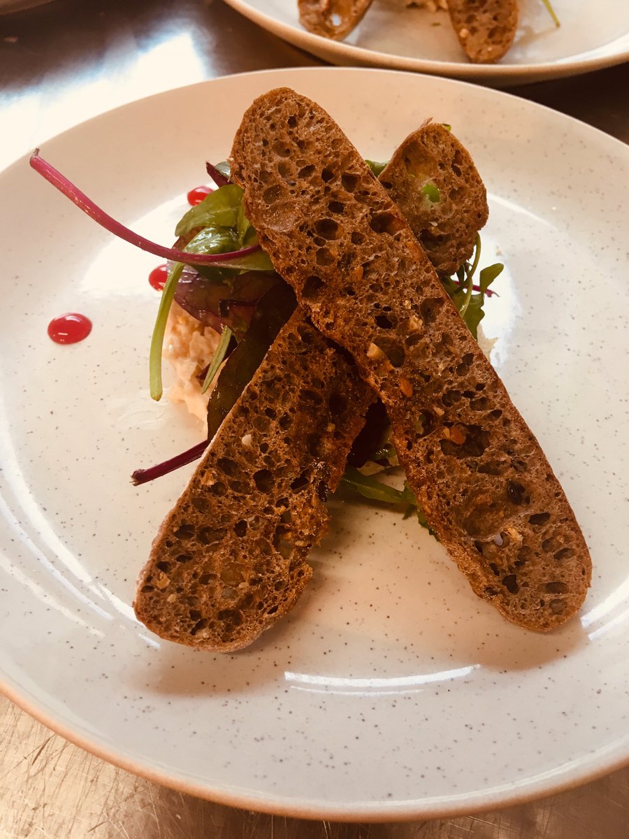 Smoked Trout Rillette, Dill, Radish, Apple &amp; Toasted Rye Bread #Christmas #FreshProduce #ukpubs