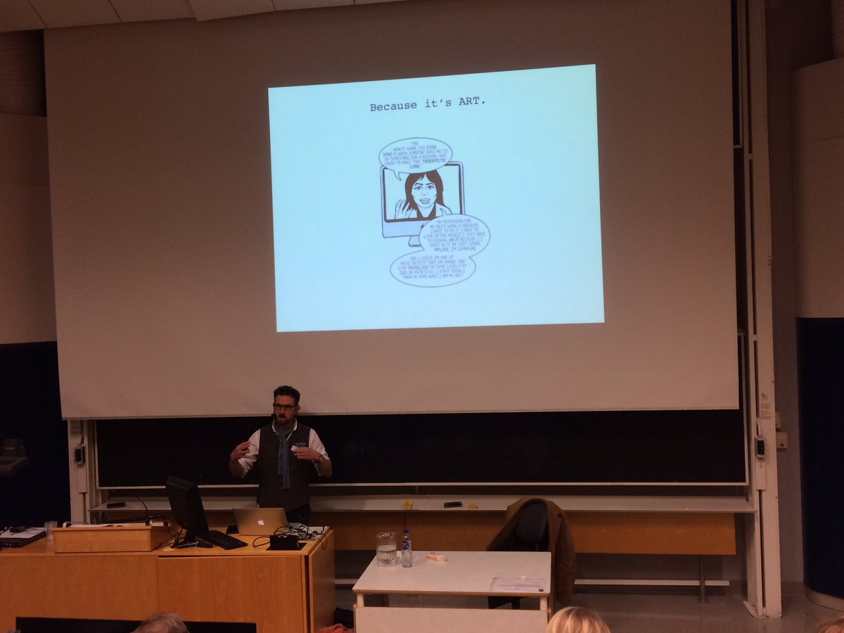#CuratingHealth first keynote: Ian Williams on processes of #graphicmedicine ”Inside Out: Perception to Page”