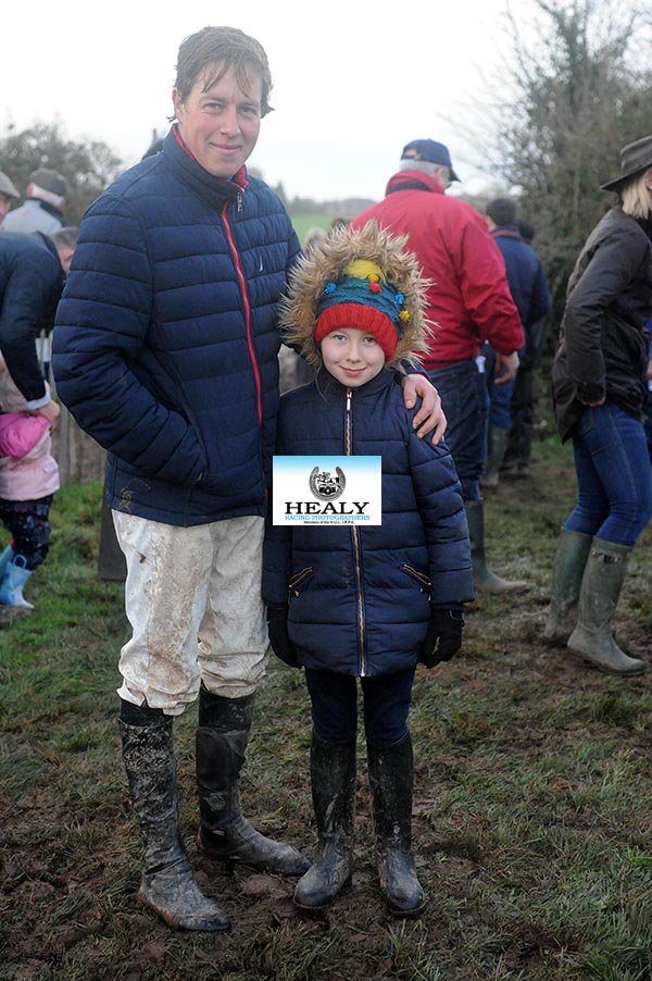 With all the great achievements over the weekend surely no one can top  Declan Queally, pictured with daughter Eva, at Ballindenisk PTP. Not only did he train "3"winners on the card but he also rode a winner for Pat Crowley.
(c)healyracing.ie