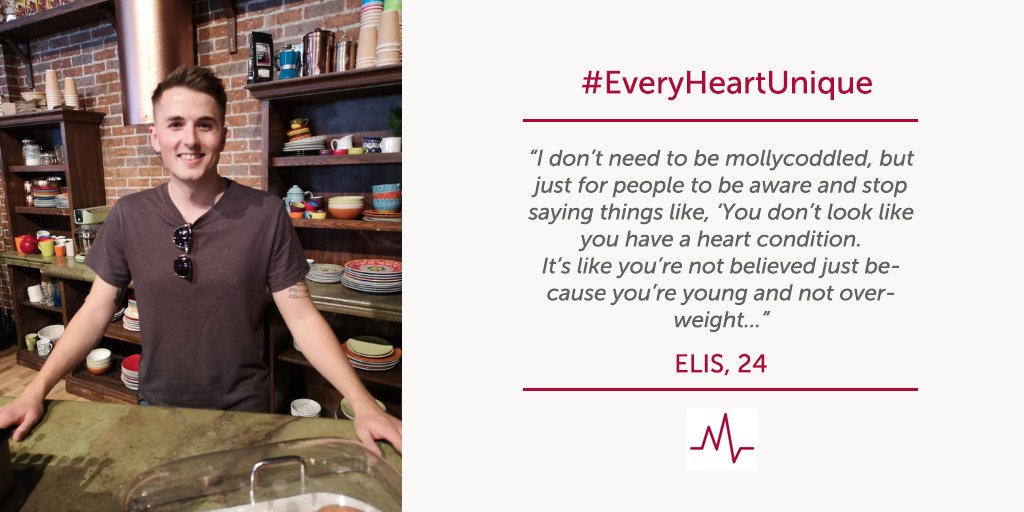 Cardiomyopathy's tweet photo. "I don’t need to be mollycoddled, but just for people to be aware and stop saying things like, ‘You don’t look like you have a heart condition." Important words from Elis, our third supporter story! #EveryHeartUnique #cardiomyopathy https://t.co/MEfpKWY7WN