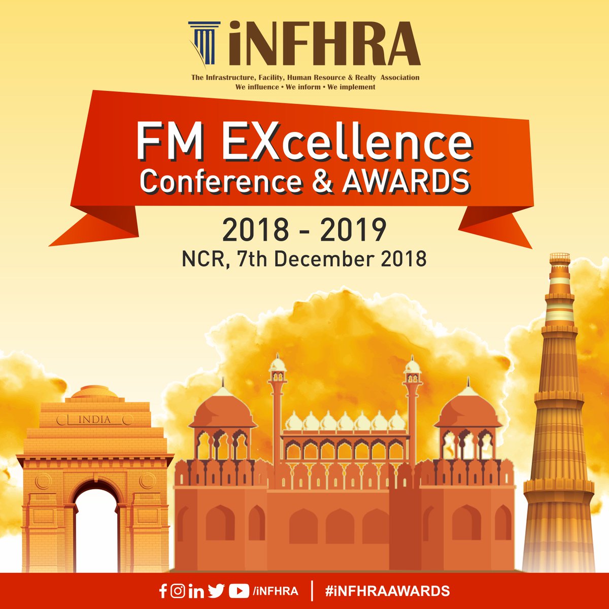 theinfhra's tweet photo. #FM EXcellence #Conference & #AWARDS 2018 - 19 #NCRChapter.
#REGISTER NOW to witness the only #JURY Driven FM AWARDS in #India to #Network and award the #BestoftheBest within the FM #fraternity
To Register Email on registrationdesk@infhra.org or Call / Whatsapp +91 9370505040 https://t.co/OzEnQZrngA