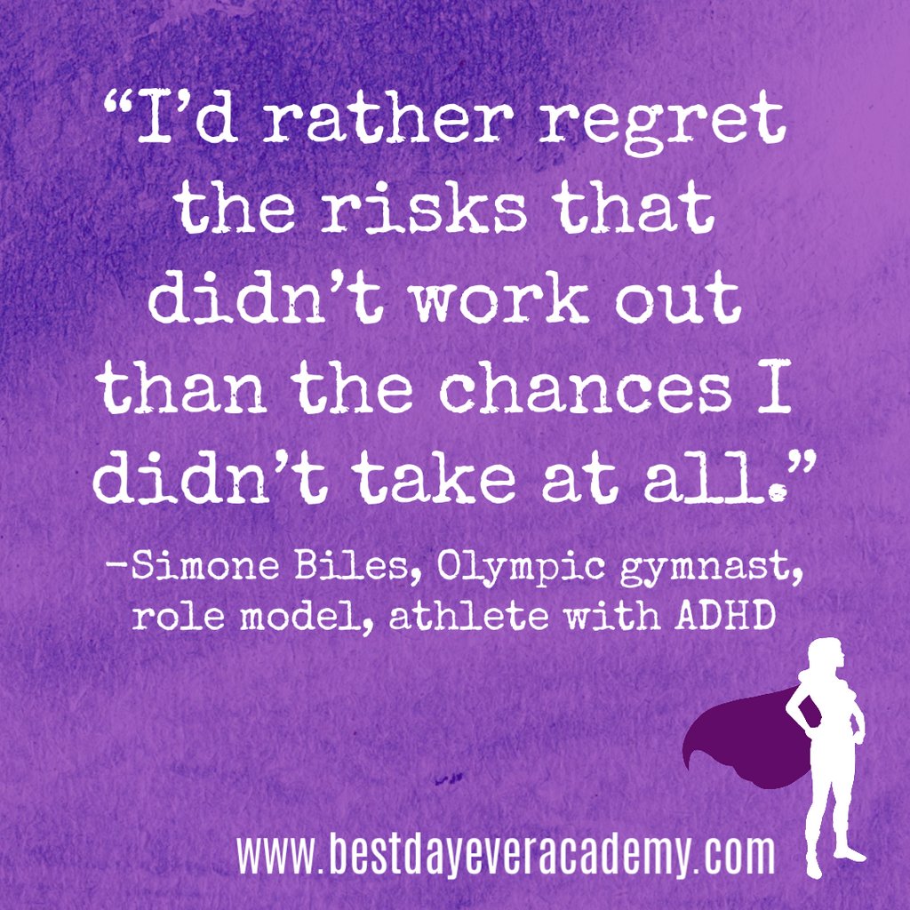 BestDayEverAcad's tweet photo. "I'd rather regret the risks that didn't work out, than the chances I didn't take at all." 
Time to go out and take some chances! Happy Monday Y'all!

#bestdayeveracademy #liveintentionally #takechances #mondaymotivation #simonebiles https://t.co/QQgEVu1iXr