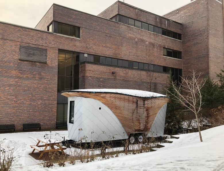 CBCOttawa's tweet photo. ICYMI | A Carleton architecture student has built a tiny, 180-square-foot home designed to withstand the Edmonton winter.

Here's how: https://t.co/80dfdv9NIk https://t.co/rp7hGdiG9l