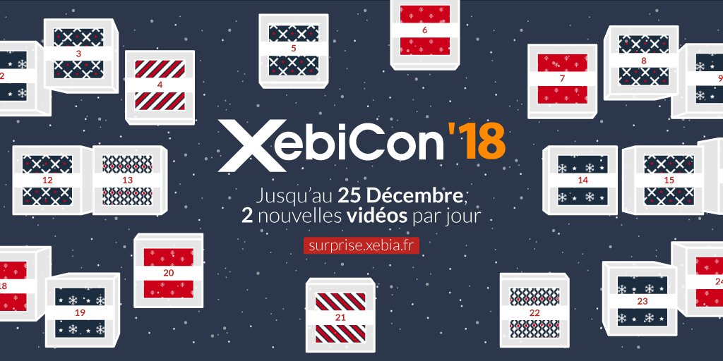 [#Xebicon18] Chaque jour de nouvelles vidéos dans notre Calendrier de l’Avent !
Du 1er au 25 décembre, découvrez les talks de la 5ème édition de la <a href="/xebiconfr/">XebiCon Fr</a> 👉 surprise.xebia.fr 🎁
