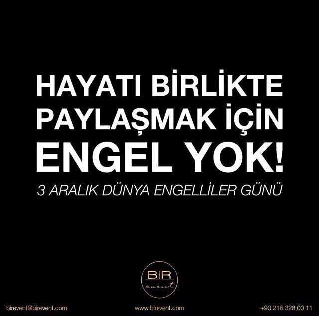 Hayatı birlikte paylaşmak için engel yok! #3aralıkdünyaengellilergünü #mice #dmc #meeting #toplantı #herşeysiziniçin #bireventrotası #picoftheday #bireventcompany   #corporate #kurumsaletkinlik #kickoff #congress #klasikotofest #klasikotomobilfestivali #event #corporateevent