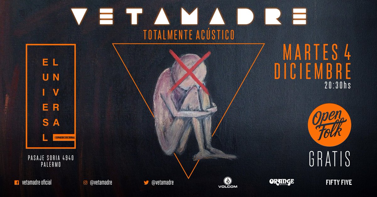 vetamadre's tweet photo. #Mañana tocamos en la #OpenFolk en El Universal. Vengan que va a estar lindo: será acústico y con entrada gratuita (capacidad limitada). https://t.co/0x99PGNnM1
