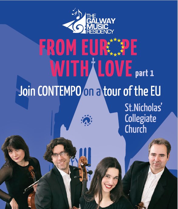 Our final #FromEuropeWithLove concert of 2018 is taking place tomorrow in @StNicholas1320 at 1.10pm with music from the Czech Republic! Join us as we welcome the Czech ambassador to Galway and listen to the sounds of Dvorak 🎻🇨🇿