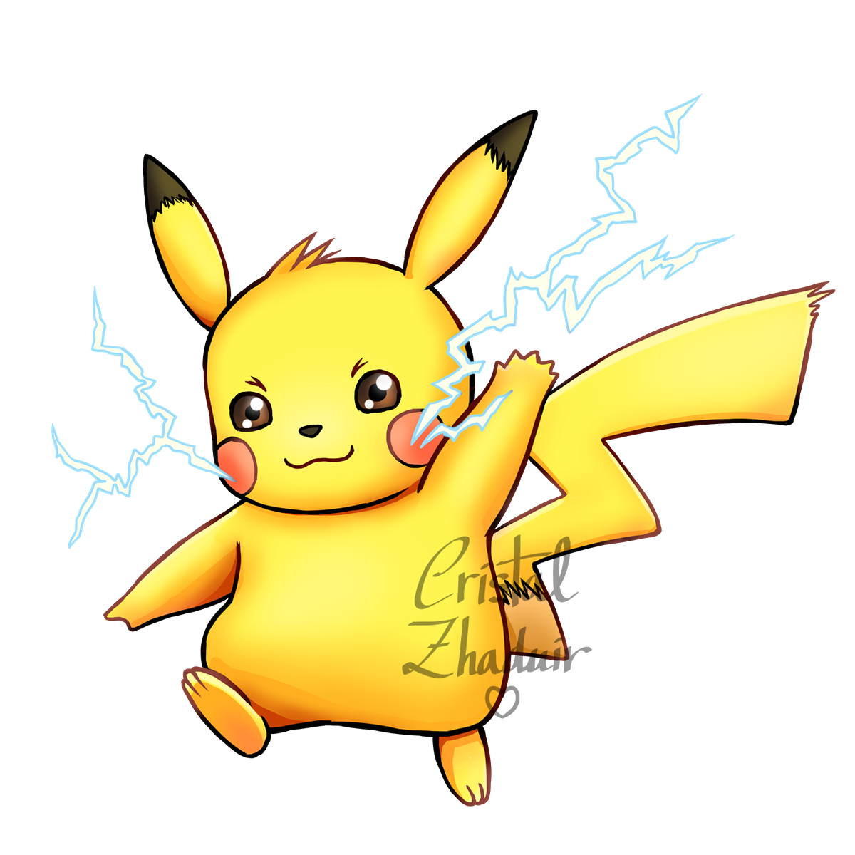 CristalZhaduir's tweet photo. Pika pi os saluda ! . Pikachu no es de mis pokémon favoritos y aún así me e entretenido bastante dibujandolo aquí lo teneis :D ! 

#Pikachu #PokemonGO #pokemongopikachu #cristalzhaduir https://t.co/2BSNaawsvd