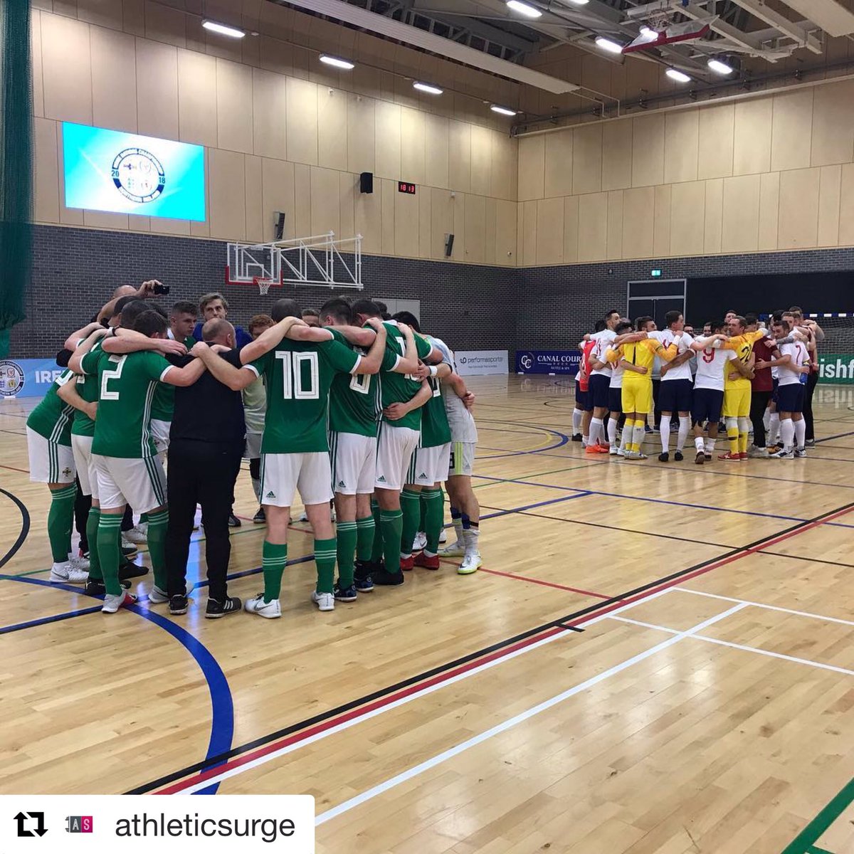 AthleticSurge's tweet photo. Great few days spent with Northern Ireland Futsal in the Home Nations Tournament. Battled the Scottish, beat the Welsh and fought to the death against eventual winners England. #futsal #homenations #gamechanger #bettereveryday #norniron #gawa #athleticsurge https://t.co/EaOB0wy3A0
