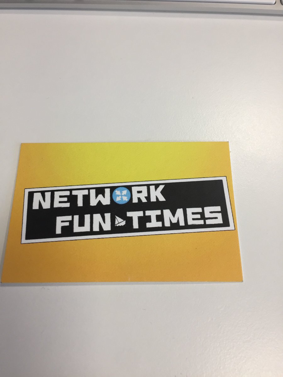 NetDonkey's tweet photo. Best business card of the @JuniperNetworks #JNPRTechClub meeting goes to @NetworkFunTimes https://t.co/IioRfMwLmg