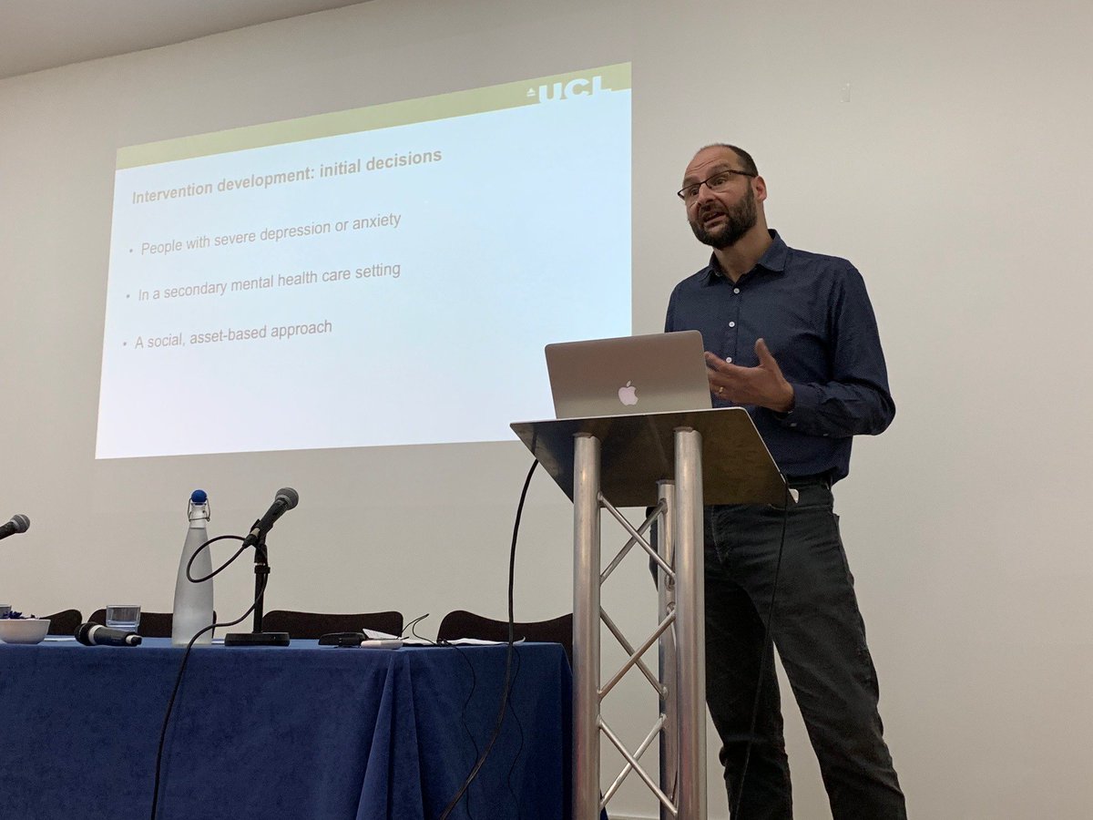 Mental_Elf's tweet image. First up is Dr Bryn Lloyd Evans from @UCLPsychiatry presenting the results from a feasibility study of an intervention to reduce loneliness for people with severe depression or anxiety: the #CommunityNavigators Study #MHloneliness

ucl.ac.uk/psychiatry/res…