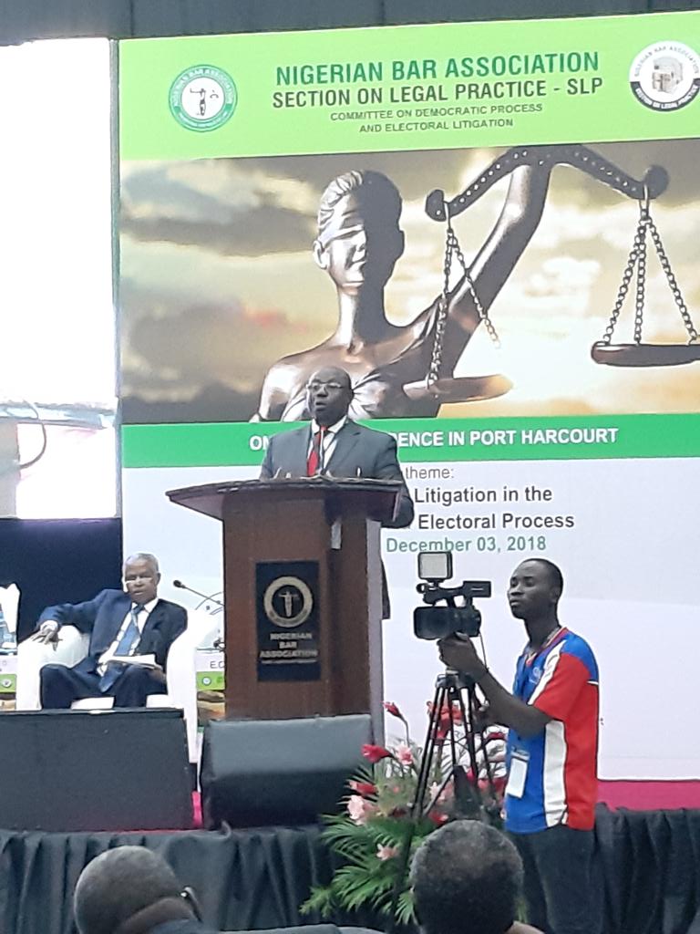 nba_slp's tweet photo. INEC cannot change any of their processes unless the constitution is amended, because it is subject to the constitition-Final comments of FESTUS Okoye, representative of the INEC chairman #NBASLPCONFERENCE https://t.co/O51XIJ7qn9