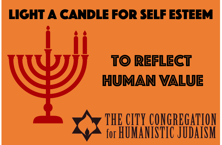 Humanisticjew's tweet photo. Happy #Chanukah! Let there be lights! We light the second candle on the menorah for SELF-ESTEEM. It is the light of self-esteem that inspires us to believe in ourselves. #CityCongregation #HumanisticJudaism https://t.co/qC9oaAhi43