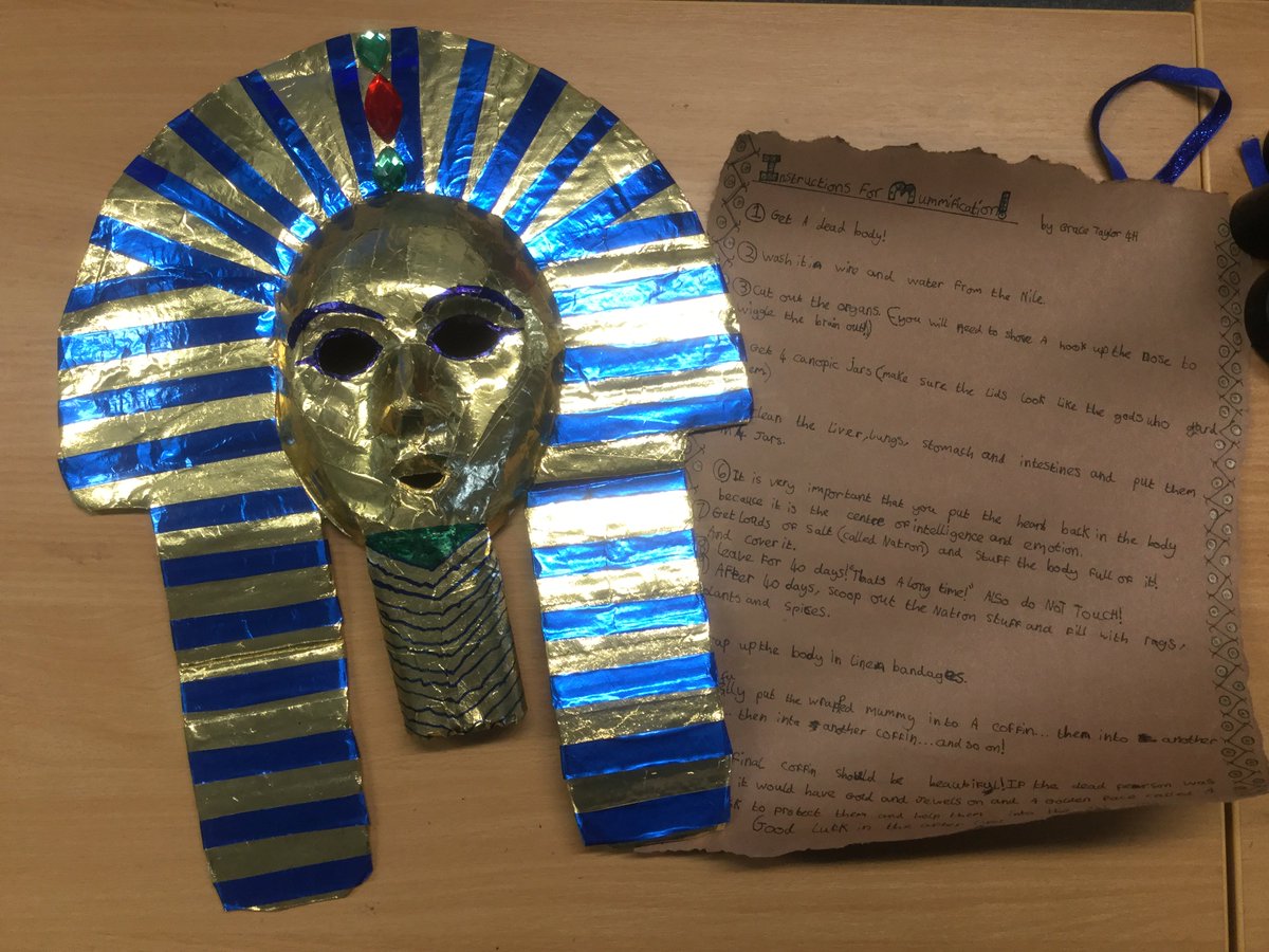 Now that's how you show off your learning of Mummification in Ancient Egypt! Wow! Well Done, 4H! #creativity #welovehistory <a href="/chrisnaunton/">Dr Chris Naunton</a> <a href="/Whyte_sch_hist/">Whyteleafe School History</a>