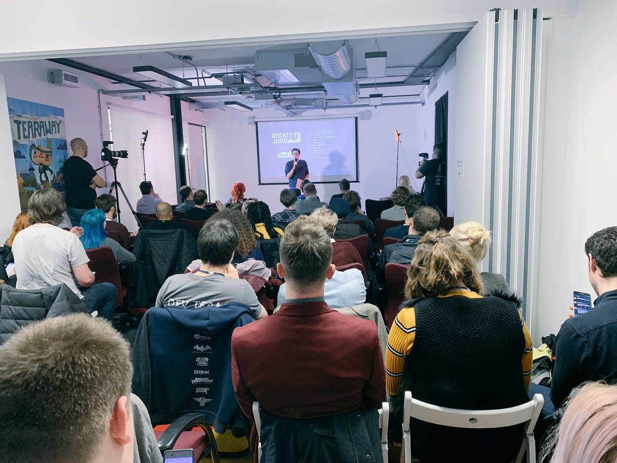 uk_ie's tweet photo. ... and @rocketjumpevent’s #communitymanagerssummit has kicked off in style with @GeorgeOsborn discussing a new exciting Ukie initiative 🤐😀 https://t.co/g67CWHeGjr