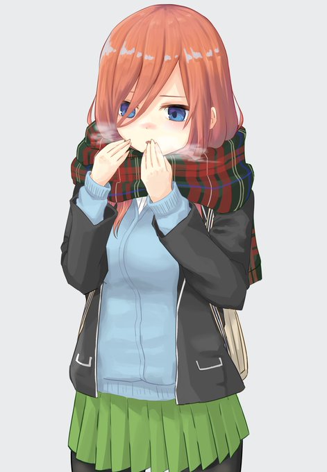 uさんがTwitterに投稿した中野三玖(五等分の花嫁)のイラスト。