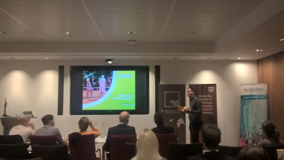 SportTechHub's tweet photo. .@deuce_tennis' first member was none other than @andy_murray 😲

They're a #startup looking to be the online home for tennis🎾🎾

#STH2018 https://t.co/lPqodsm7te