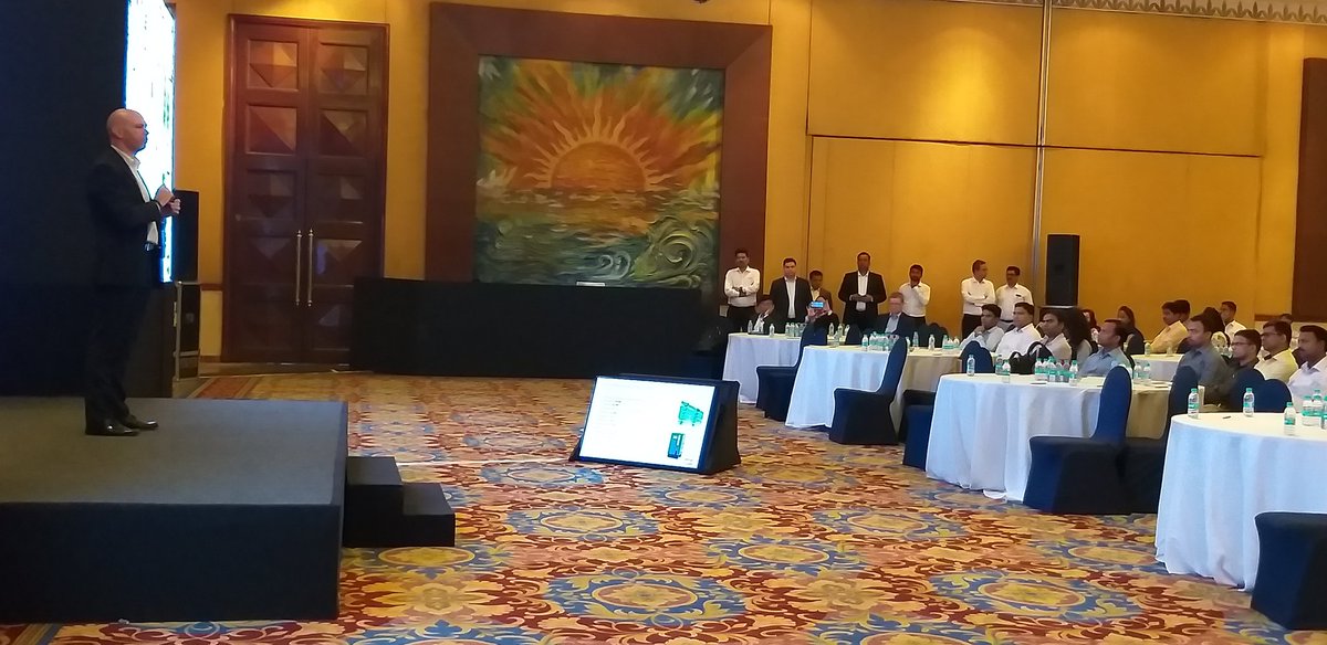 AtlasCopcoIndia's tweet photo. Mr. Conrad Latham, General Manager, Compressor Technique, #AtlasCopcoIndia sharing his insights on the universe of  #CompressorTechnique innovations and it's applications #SeeingIsBelieving #CreateWithSustainability https://t.co/Hilfvsd8Nq