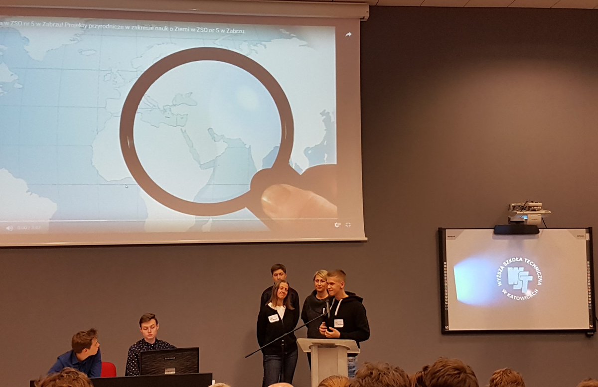 KGrabarska's tweet image. Students and Teachers from Complex of Schools No. 5, Zabrze, Poland during their presentation about the school&apos;s Science Projects on International Conference &quot;My Region Yesterday and Today and Climate Changing&quot; by #UNESCOAssociatedSchools
#TheGLOBEProgram #COP24 #ChangeTogether