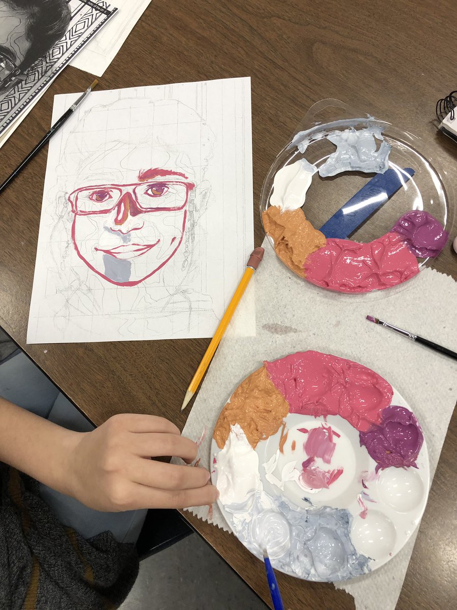 LMD_ArtEd's tweet image. Painting has begun on our portraits for the refugee children of Syria created in partnership with #TheMemoryProject thanks for all the support @HVCentralHS @HVArtsEd learn more: memoryproject.org