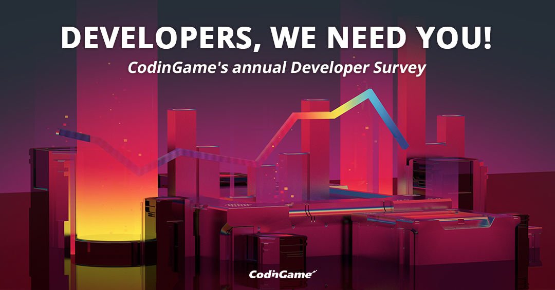 CodinGame's tweet image. Help us spread the word! What does it mean to be a developer today? 💻

Take our survey: bit.ly/2FF1ZYu 

#Coding #Programming #Programmer