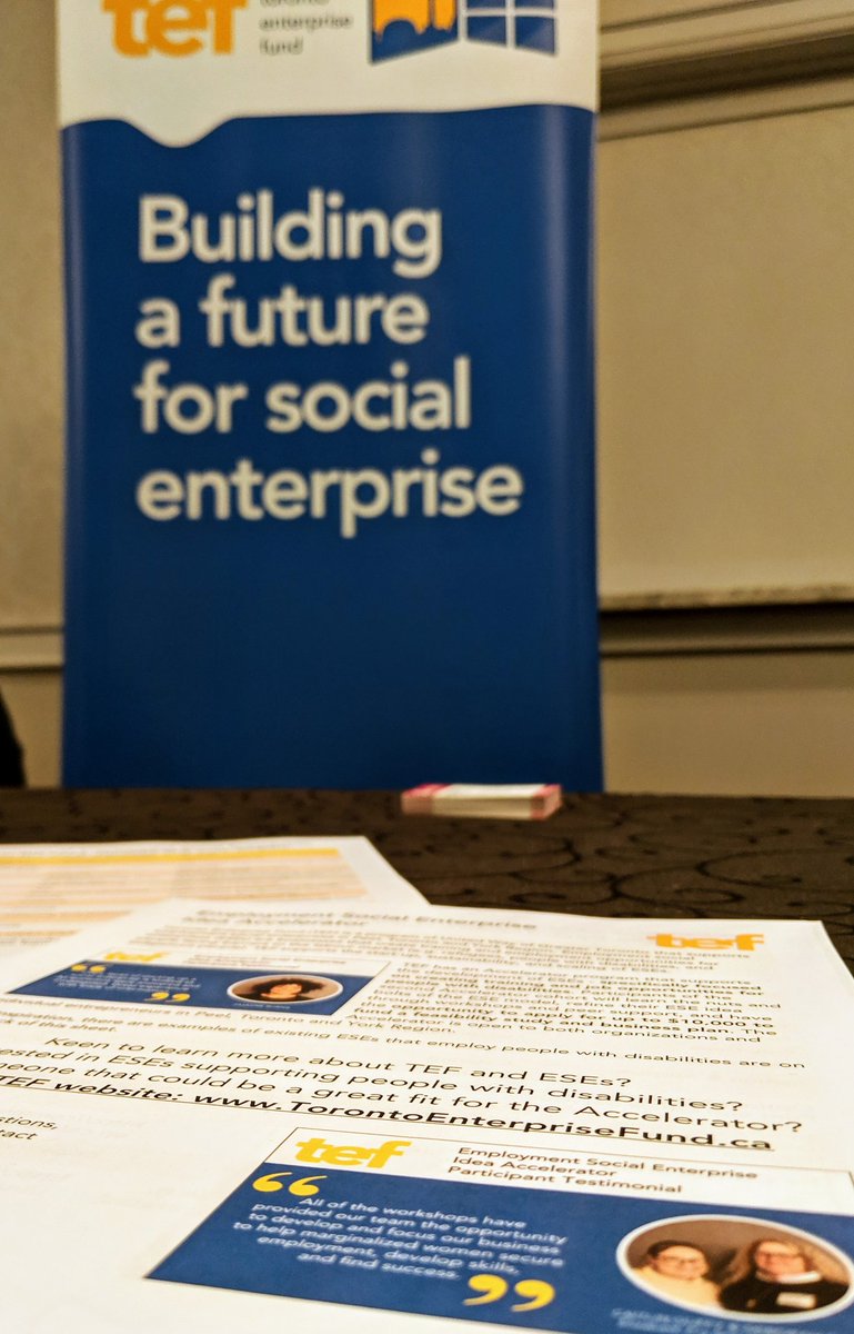 tefca's tweet photo. Delighted to be tabling at @ontarioJOIN's #FutureofWork18 conference today! Swing by our booth to learn about TEF and our disability focused ESE accelerator program! https://t.co/zZEEIvaRgN