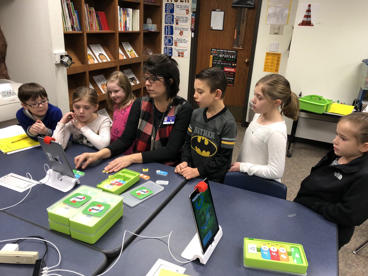 CrestviewFISD's tweet photo. Crestview student are collaborating with each other to solve problems using the Osmo systems today. Mrs. Davis, Mrs. Seawright, and Mrs. Wimberley joined in on the fun! https://t.co/RhWxtBagRt