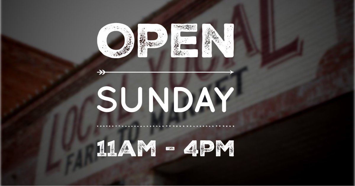 TheLocalYocals's tweet photo. The shop is now open Sundays from 11am to 4pm. https://t.co/ivfvx6jVfp