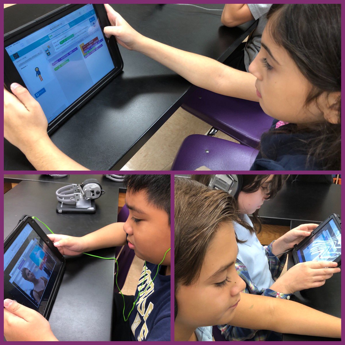 purple_eduGATOR's tweet image. Gator Dance Party!! Hour of Code is @ElbridgeGaleES!! Coding our own Dance Party @codeorg @PBCSTEM @561Sdpbc #HourOfCode