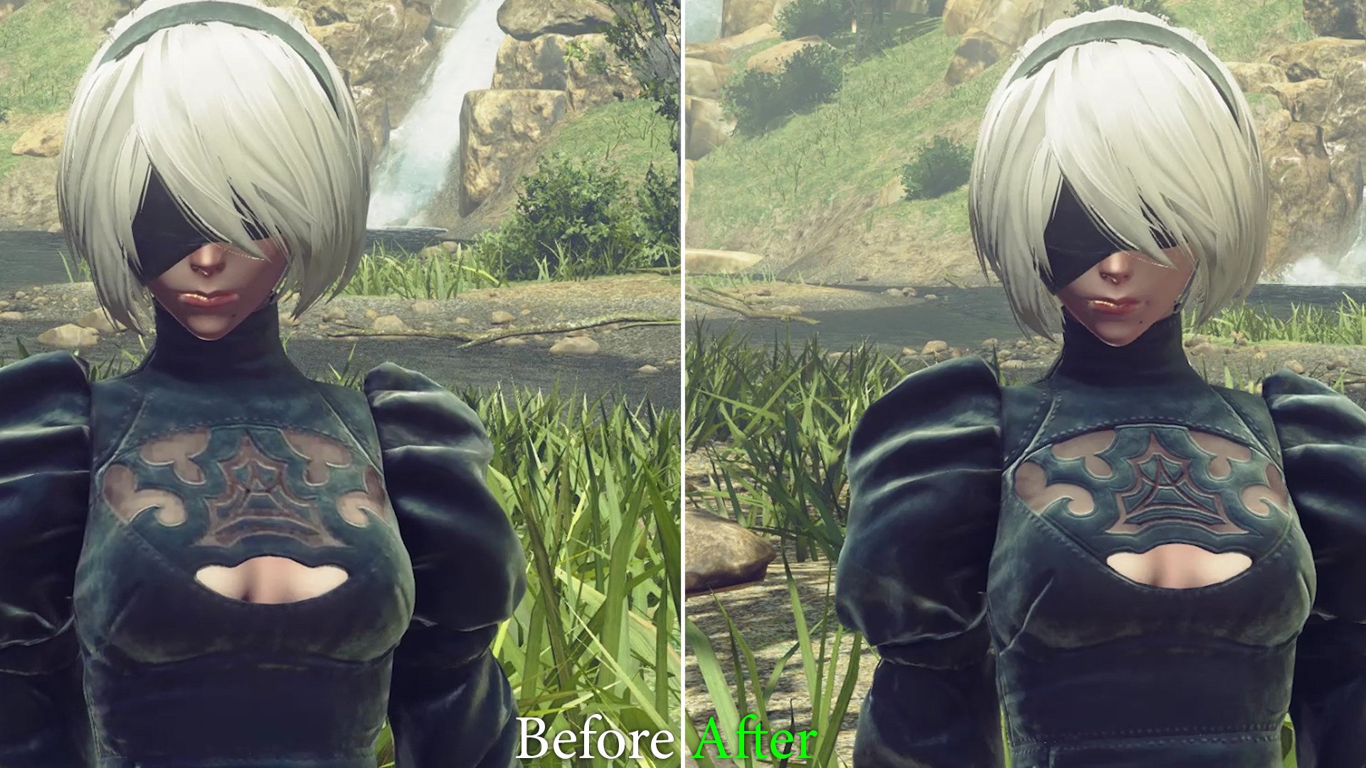 “Nier: Automata's high-res texture pack mod is looking swish